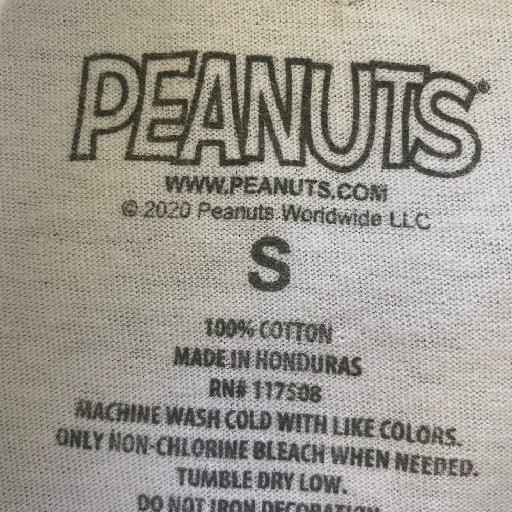 Peanuts Charlie Brown & Snoopy Short Sleeve Raw Hem Crop T-Shirt Top Siz… - Picture 4 of 9